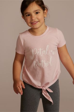 Petal Patrol Tie-Hem Flower Girl Tee